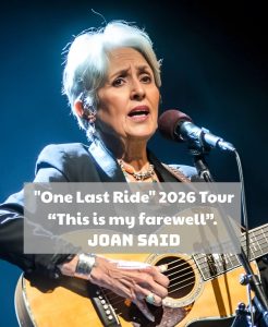At 84, Joan Baez Announces 2026 ‘ONE LAST RIDE’ Tour, A Farewell Filled